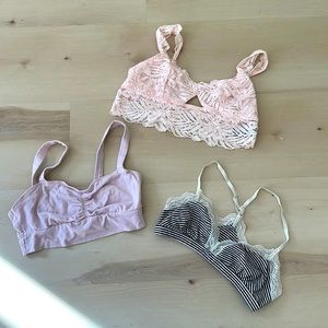 Lot of 3 aerie Bralettes size M